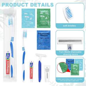 Brosse à dents jetable pour hôtel Produits de voyage en bambou Rasoir Articles de toilette jetables pour hôtel Ensemble d'équipements en bambou - Product Image 6