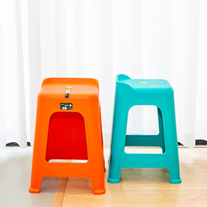 Hengfeng <b>Plastic</b> <b>Stool</b> 370x370x500mm Stackable Home Living Room Furniture Modern Design Outdoor Indoor Use - Product Image 3