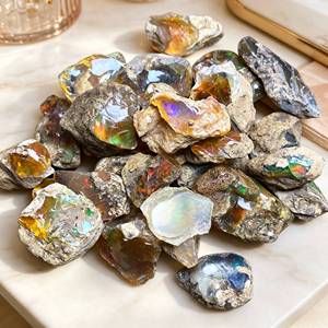 Vente <span class=keywords><strong>en</strong></span> gros <span class=keywords><strong>de</strong></span> <span class=keywords><strong>pierres</strong></span> brutes d'opale naturelle éthiopienne, spécimens d'opale à fort feu pour collection <span class=keywords><strong>et</strong></span> bricolage - Product Image 3