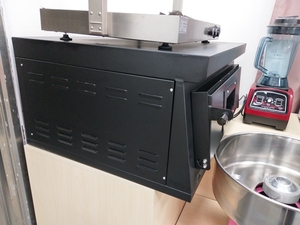 Horno eléctrico comercial de Pizza con piedra de cerámica, encimera de una sola cubierta, Color negro, 60x60cm - Product Image 6