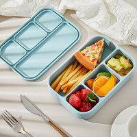 1 compartiment BPA-vrije, milieuvriendelijke, food-grade siliconen voedselcontainer 1200ml, stapelbaar, herbruikbaar, magnetronbestendig, lekvrij bentobox