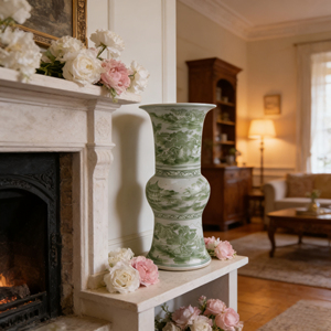 Jarrón de Cerámica de Alta Calidad con Diseño Chino de Acuarela, <span class=keywords><strong>Porcelana</strong></span> de la Dinastía <span class=keywords><strong>Ming</strong></span>, Azul y Blanco, Decoración para Sala de Estar y Hotel - Product Image 4
