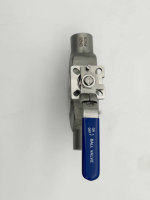 Vanne à boisseau sphérique ultra-mince en acier inoxydable 304 PN16 DN40 à bride, pour températures moyennes, avec joint PTFE, manuelle, pour gaz et eau, OEM