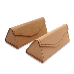 กล่องใส่<span class=keywords><strong>แว่น</strong></span>ตาคุณภาพสูง ทำด้วยมือ กล่องพับได้ ทำจากกระดาษคราฟท์ รูปทรงสามเหลี่ยม - Product Image 1