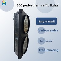 Feu de signalisation piétonnier LED 300 mm avec minuteur de compte à rebours à 2 chiffres, lampe de signalisation de passage pour piétons étanche pour les intersections routières urbaines