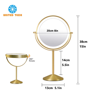 <span class=keywords><strong>2025</strong></span> thiết kế mới tùy chỉnh vàng 8-inch hai mặt dẫn gương mỹ phẩm với 360 xoay 1x-10x phóng đại Máy tính để bàn phong cách - Product Image 3
