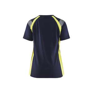 BLAKLADER - 340210308833XXXL Women's t-<b>shirt</b> <b>Navy</b> Blue/Hi-vis yellow - EAN 7330509742365 WORK T-<b>SHIRTS</b> AND <b>POLO</b> <b>SHIRTS</b> - Product Image 2