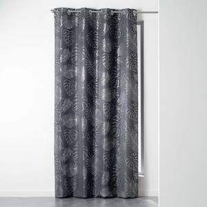 Rideau à œillets en polyester 140x260 cm avec impression argentée GLYNIS/ANTHRACITE - Product Image 1