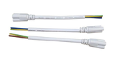 Câble d'alimentation VGA blanc T8 personnalisé en usine QUANWEI, connecteur femelle, faisceau de câbles électroniques en cuivre, prise pour lampe LED, AC 120V
