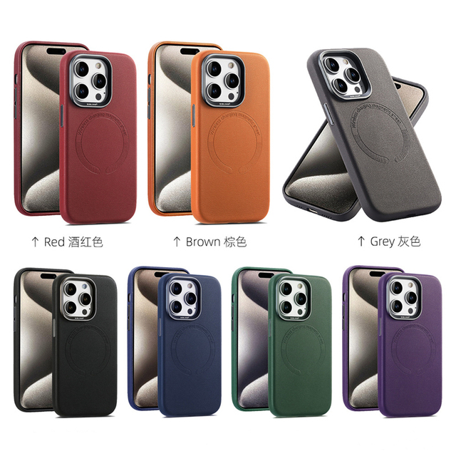 Vintage Official Leather Magnetic Phone case for iphone 15/15pro/15promax,for iphone 15 Pro Original Cases