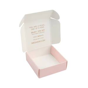 Caja de color personalizada con logo impreso, cartón rosa con diseño impreso, ropa ecológica, cosméticos y artículos pequeños y planos. - Product Image 1