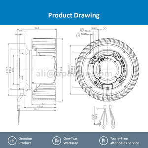 สำหรับ R3G160-8317076570 R3G160-AU09-01 220VAC PWM 2100รอบต่อนาที632m 3/ชั่วโมง170W 1.7A สแตนเลสมอเตอร์ EC ระบบลมบริสุทธิ์ - Product Image 4