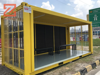 Maison préfabriquée économique à 2 chambres en conteneur, avec des espaces de vie en acier et des panneaux sandwich