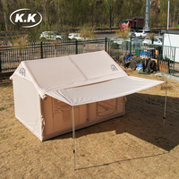 Kawagebo Kamp (KK) 10' X 8' Gonflable 7.2 ㎡   Tente de camping gonflable en tissu Oxford pour 1 à 4 personnes, tente de glamping