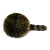 Chapeau de trappeur en fausse fourrure de raton laveur, chapeau d'hiver chaud en fourrure avec queue d'animal, casquette unisexe en fausse fourrure pelucheuse, logo personnalisé