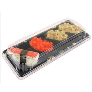 Happy Sales Eco friendly Stackable Takeaway Disposable Plastic Sushi Box With Lid