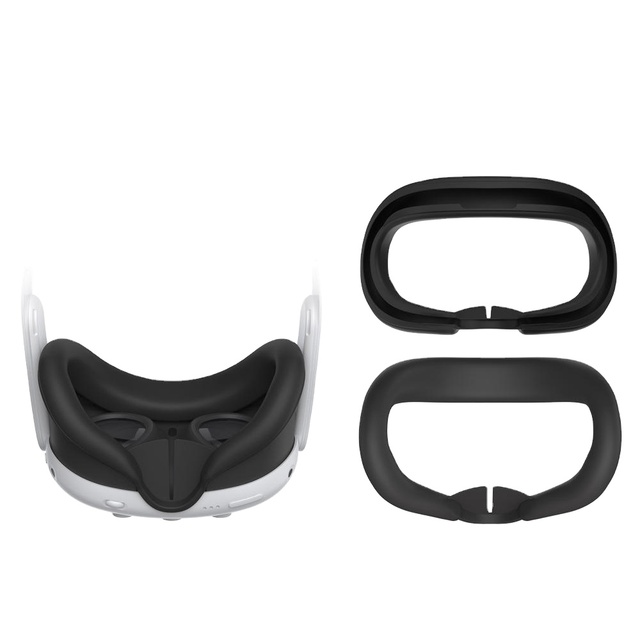 Protective Light Blocking Eye Cover for Meta Quest3 VR Head Strap  Blackout Silicone Face Eye Mask Cover