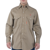 Ventes chaudes aux États-Unis, ignifuge, résistant aux arcs électriques, ignifuge pour uniforme de soudage en coton 2, norme NFPA 2112, chemises de sécurité FR