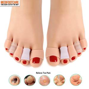 Protections d'orteils, tubes en gel pour orteils, manchons en silicone pour orteils, bandages et coussinets pour le <span class=keywords><strong>traitement</strong></span> des ampoules, callosités, <span class=keywords><strong>cors</strong></span>, douleurs et frottements des orteils - Product Image 5