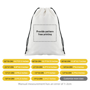 Eco-friendly Canvas <b>Drawstring</b> Pocket Custom Printing logo Reusable Cotton and Linen Storage <b>Bag</b> Printing Pattern - Product Image 2