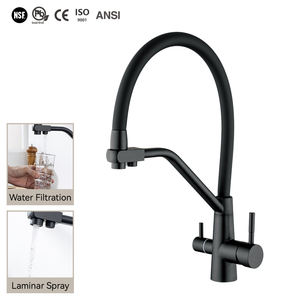 <span class=keywords><strong>Rubinetto</strong></span> Miscelatore per Filtro Acqua a <span class=keywords><strong>3</strong></span> <span class=keywords><strong>Vie</strong></span> CE in Acciaio Inox con Doppia Maniglia e Doccetta Estraibile per <span class=keywords><strong>Lavello</strong></span> Cucina - Product Image 2