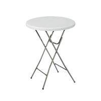 JDZZ-12 Kommerzieller Klappbarer Hoher Bartisch Runde Aluminium-Tischplatte Outdoor Wasserdicht für Partys