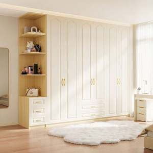 ตู้เสื้อผ้าไม้สองชั้นเป็นมิตรกับสิ่งแวดล้อมดีไซน์ทันสมัยปรับแต่งได้ตามต้องการสำหรับห้องนอน - Product Image 2