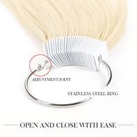 Échantillons de cheveux de 8 pouces, anneaux de couleur de cheveux avec boucles en PVC, 100% cheveux humains, échantillon de couleur pour tester la couleur