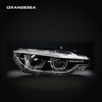Conjunto de Faros LED para BMW Serie 3 F30 F35 2013-2018, Actualización de Lámparas Delanteras con Luces de Circulación Diurna, Verificado por OrangeSea