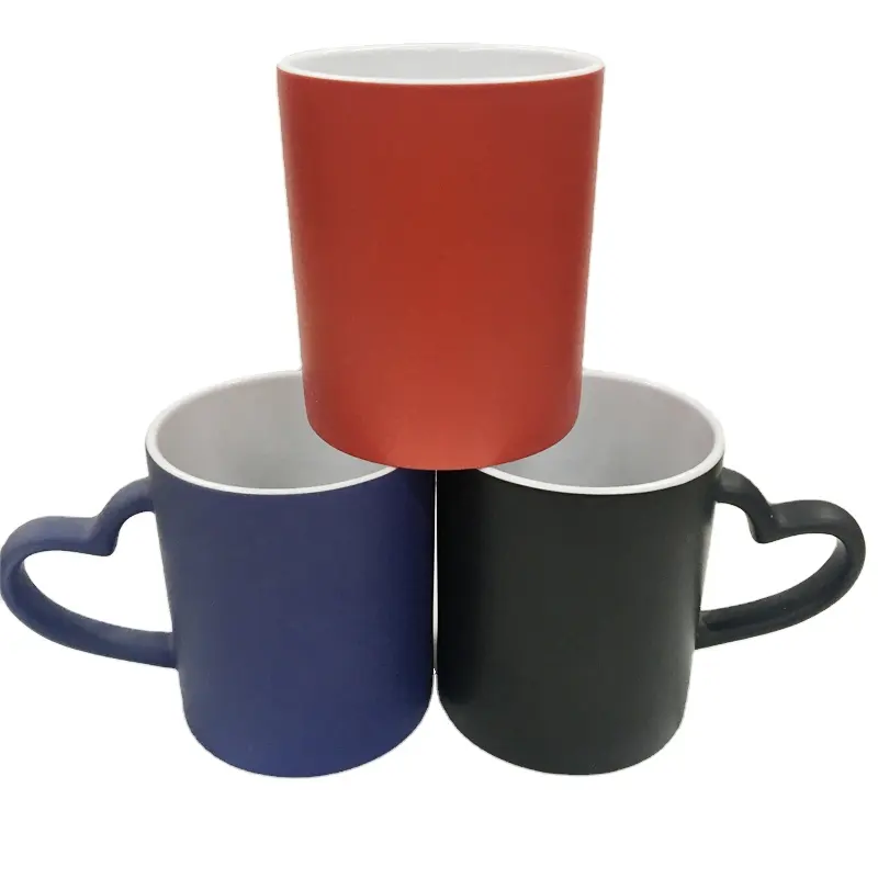 MX06 Custom Coated Color Changing 11 Oz Ceramic Coffee Mug Sublimation Blank Magic Mugs