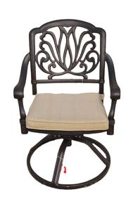 <span class=keywords><strong>Fauteuil</strong></span> de salle à manger pivotant moderne à profil <span class=keywords><strong>bas</strong></span> en <span class=keywords><strong>aluminium</strong></span> moulé élégant pour balcon et terrasse Chaise pivotante en <span class=keywords><strong>aluminium</strong></span> moulé - Product Image 5