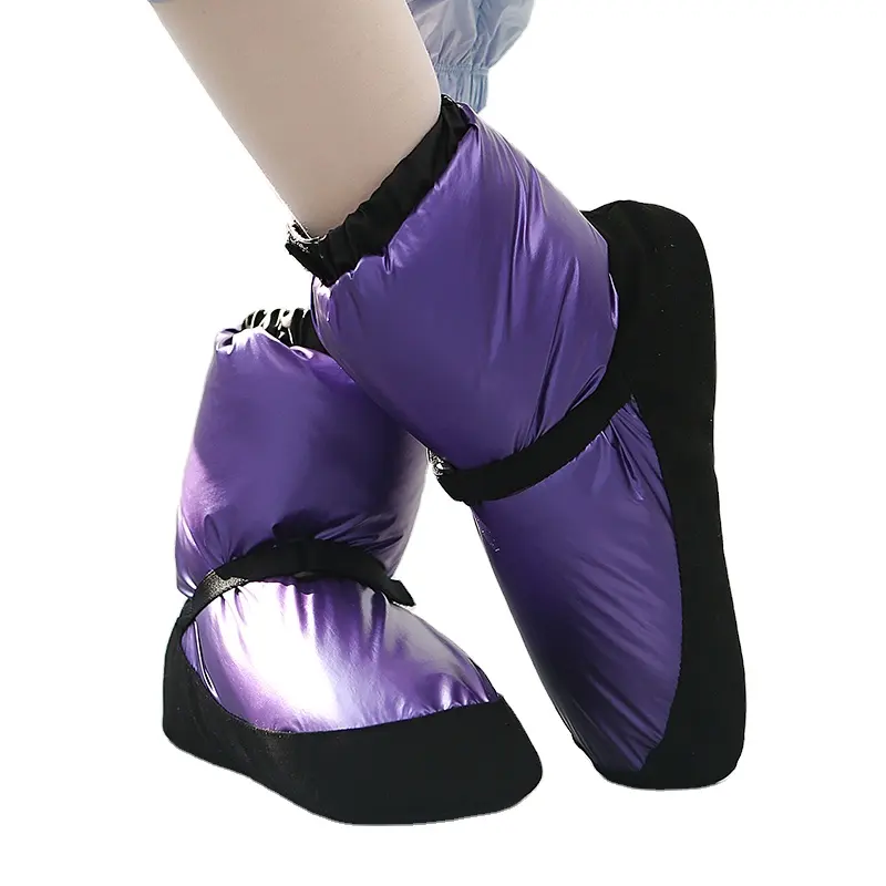 Dans sıcak çizmeler bale patik balerin kadın kız bale noktası sıcak ayakkabı kış dans ayakkabıları