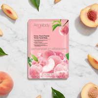 Betaalbare Goodies Biologische Collageen Fruitextract Gezichtsmasker Vers Perzik Sheet Mask Private Label Fruit Gezichtsmasker Groothandel