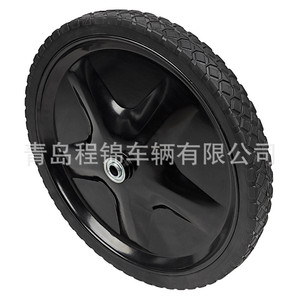 16 Inch Solid Rubber <b>Tool</b> <b>Cart</b> Wheel With Ball Bearing 150kg Load Capacity Firm Tread No Brake Included - Product Image 2