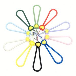 Silicone Lanyard Heart Pattern Wrist Strap Anti-Lost Chain Phone Case <b>USB</b> <b>Flash</b> <b>Drive</b> Water Bottle Strap Kid's Feeding Product - Product Image 1