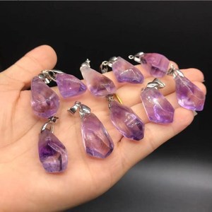 Tự Nhiên Citrine Druzy Topaz Tinh Thể Thạch Anh Mặt Dây Chuyền Vòng Cổ Khắc UV In Đá Quý Vòng Cổ Cho Món Quà - Product Image 1