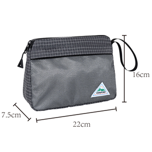 Bolsa de aseo unisex para viaje, bolsa de hombro colgante, bolsas de almacenamiento de maquillaje, kit de afeitado e higiene para viaje con compartimentos, para senderismo - Product Image 4