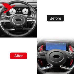 Para <span class=keywords><strong>Hyundai</strong></span> <span class=keywords><strong>Tucson</strong></span> <span class=keywords><strong>2022</strong></span>-2025 accesorios de coche volante DSG paletas de cambio extensión de palanca de cambios aleación de aluminio <span class=keywords><strong>Rojo</strong></span> 2 uds - Product Image 3