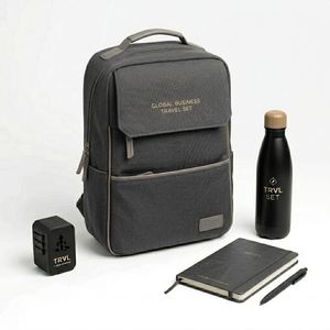 Set de Viaje de Negocios Global Personalizado 2026: Mochila con Cuaderno, Bolígrafo y Botella de Agua Aislada |   Regalo Corporativo para Ejecutivos - Product Image 4