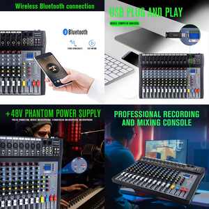 Demao CT12 – Nouvelle table de mixage audio numérique professionnelle 12 canaux avec 99 effets, 2 ports USB, alimentation fantôme +48V et suppression du bruit - Product Image 5