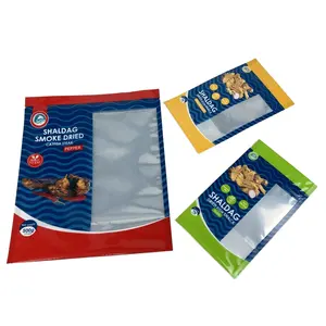 Bolsa de embalaje de alimentos de aluminio con estampado personalizado al por mayor, bolsas de embalaje con sello de tres lados para embalaje de aperitivos
