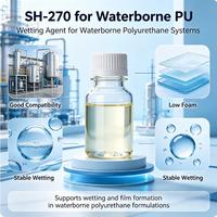 Agent mouillant SH-270 en polysiloxane modifié au polyéther, faible mousse, non stabilisant de mousse, pour revêtements aqueux, encres et systèmes PU