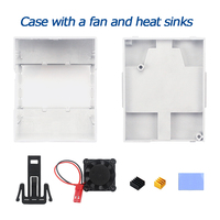 Casing Raspberry Pi 4 Model B ABS, Case DIN Rail Mount besar ruang dalam perlindungan cangkang Casing untuk RPI 4B grosir