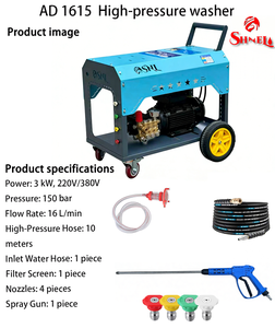 Lavadora de Autos Eléctrica Portátil Personalizable de 3000W 220V/380V 150Bar, Limpiador de Alta Presión con Agua Fría y Bomba de Agua para Uso Doméstico - Product Image 4