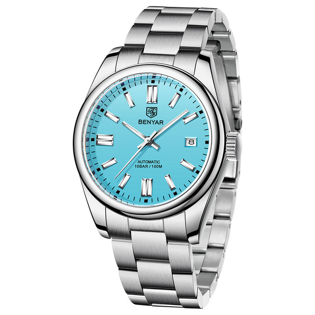 Relojes Hombre Original Benyar 5185 Custom Logo Men Automatic Wrist Watch Luxury Brand Mechanical Watches