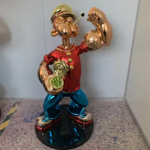 Estatua de Popeye Personalizada Popular de Fibra de Vidrio, Tamaños 40cm, 80cm, 150cm, 180cm, Escultura Creativa de Dibujos Animados Personalizable - Product Image 6