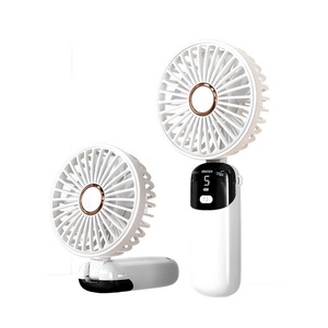 Ventilador de Mano Digital con Pantalla, Económico, en Stock, 1200mAh, 5 Velocidades, para Bodas, Actividades al Aire Libre, Regalo de Alta Gama - Product Image 1