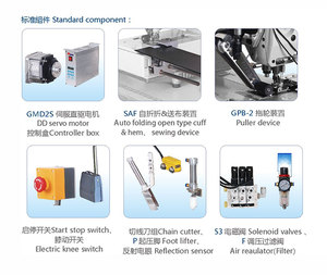New Semi-<b>automatic</b> T-shirt Hem Lock Stitch <b>Sewing</b> <b>Machine</b> Motor Thread Trimmer | SAF-KANSAI High-Speed Double Needle - Product Image 3