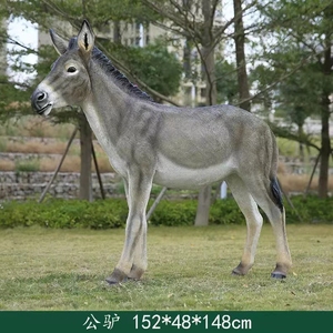 Estatuas de animales de simulación grandes al aire libre fibra de vidrio burro jardín Parque granja paisaje tamaño real animales burro escultura ornamento - Product Image 4