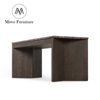 Bureau d'ordinateur et de travail en bois massif, design présidentiel moderne et antique, avec tiroir, pour bureau, chambre et bureau à domicile